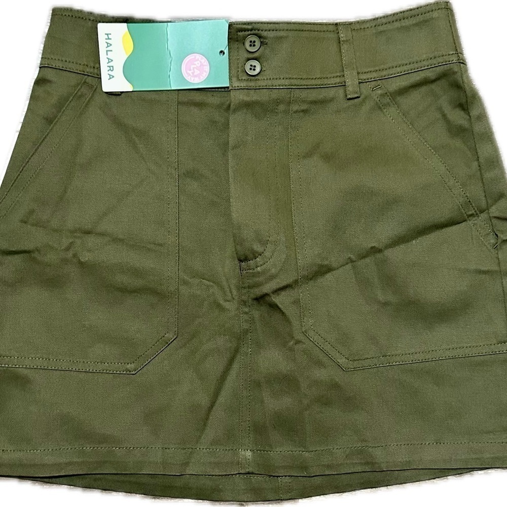 NWT Halara High Waisted Pockets Mini Straight Casual Cargo Skirt size xs